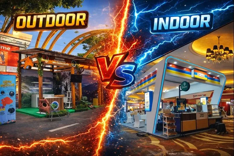 Perbedaan Konsep dan Kebutuhan Pameran Indoor vs Outdoor