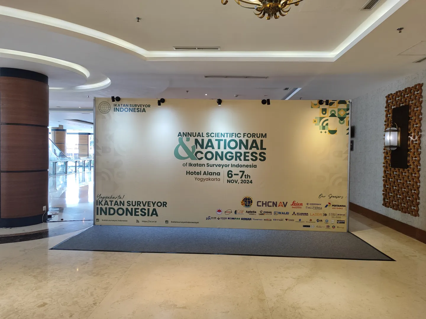 BACKDROP IKATAN SURVEYOR INDONESIA (ALANA HOTEL) - Backdrop Event Allumunium R8 di YOGYAKARTA