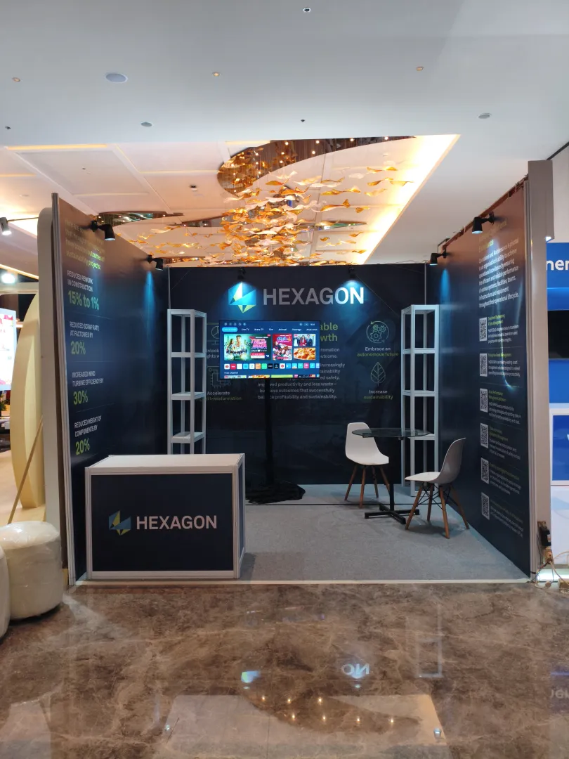 BOOTH HEXAGON PADMA SEMARANG - Special system Allumunium R8 di SEMARANG